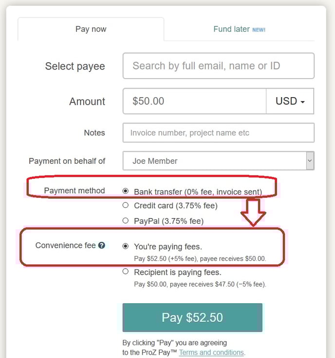 Information about Fees What fees does charge for ProZ*Pay
